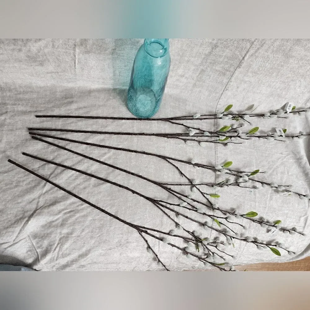 Spring Table Vase Decor - Artificial Willow Branches, Vase Included